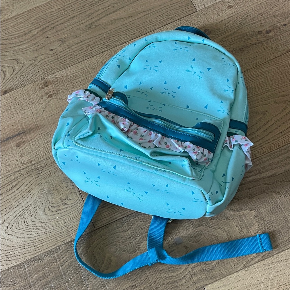 Whim & Wander Toddler Kitty Backpack with Ruffle Detail